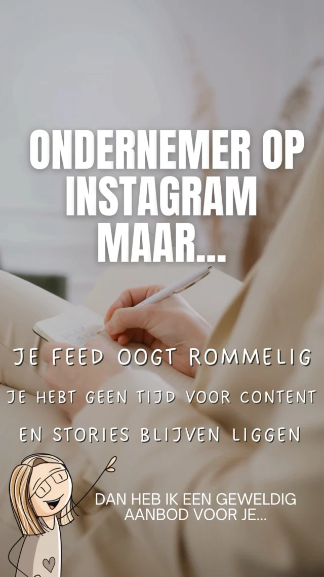 Startende ondernemer op Instagram en geen tijd of inspiratie?
Ik neem jouw Insta volledig uit handen! 
✔️ 8 posts
✔️ 8 stories
✔️ Volledig in jouw huisstijl
✔️ Teksten, hashtags & planning geregeld
Jij levert alleen foto’s, logo & trefwoorden.
Ik regel de rest — tot in de puntjes. 
Nieuwsgierig naar de spotprijs? Slide in mijn DM! 💌

#startenondernemen #instagramtips #socialmediapakket #instagrow #zichtbaarheid #ondernemen #contentcreatie #branding #instastrategie #instadeal #zzper #vrouwelijkeondernemers #ondernemendleven #socialmediabeheer #instahulp #freelancerlife #ondernemerstips #feedplanning #instamarketing #spotprijs